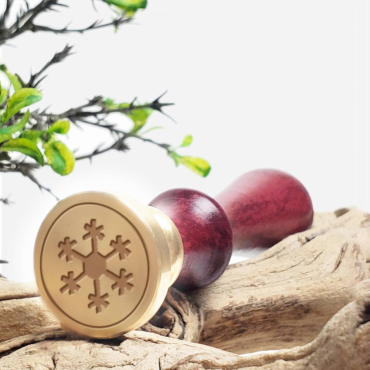 Christmas Wax Seal Stamps on  a 1" die- Rosewood Handle