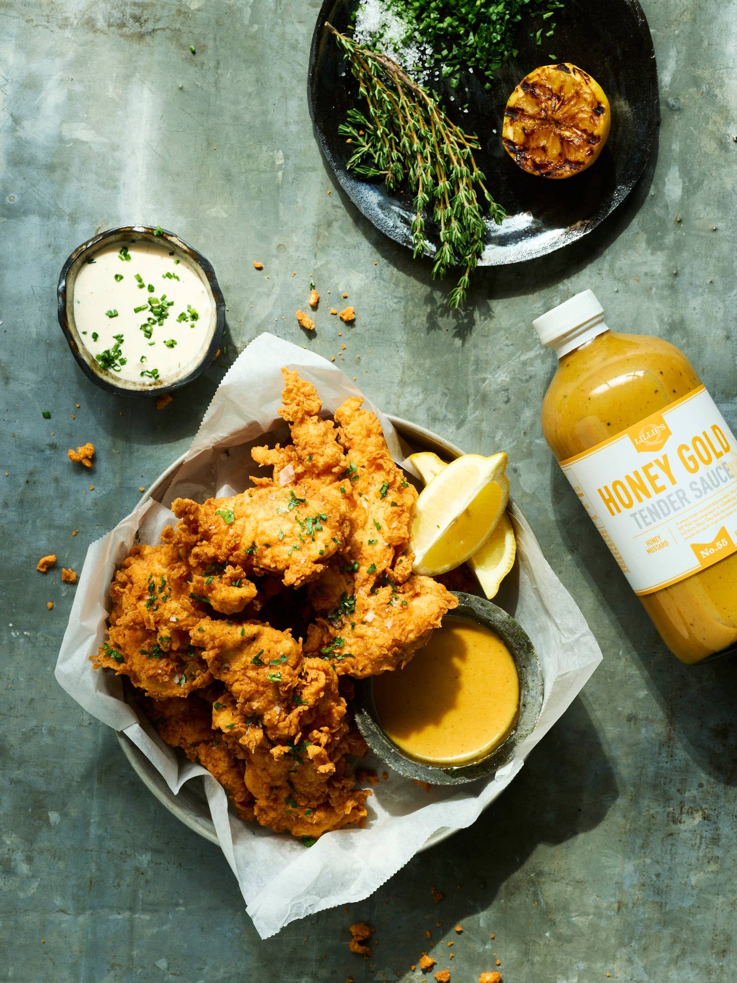 Lillie's Q Honey Gold Tender Sauce ( Nt Wt. 15.2 oz) Squeeze Bottle