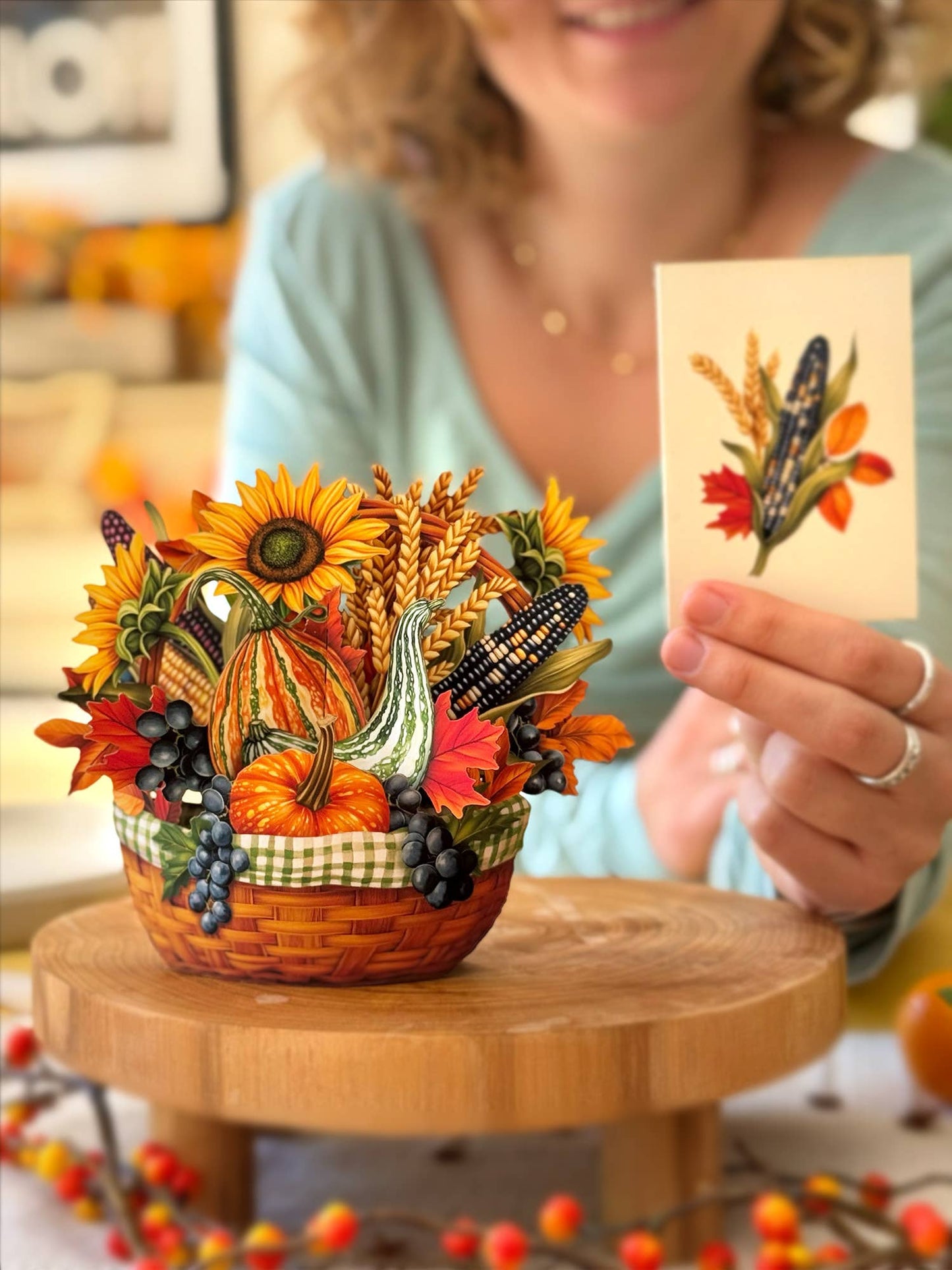 Mini Golden Harvest Pop-up Greeting Cards
