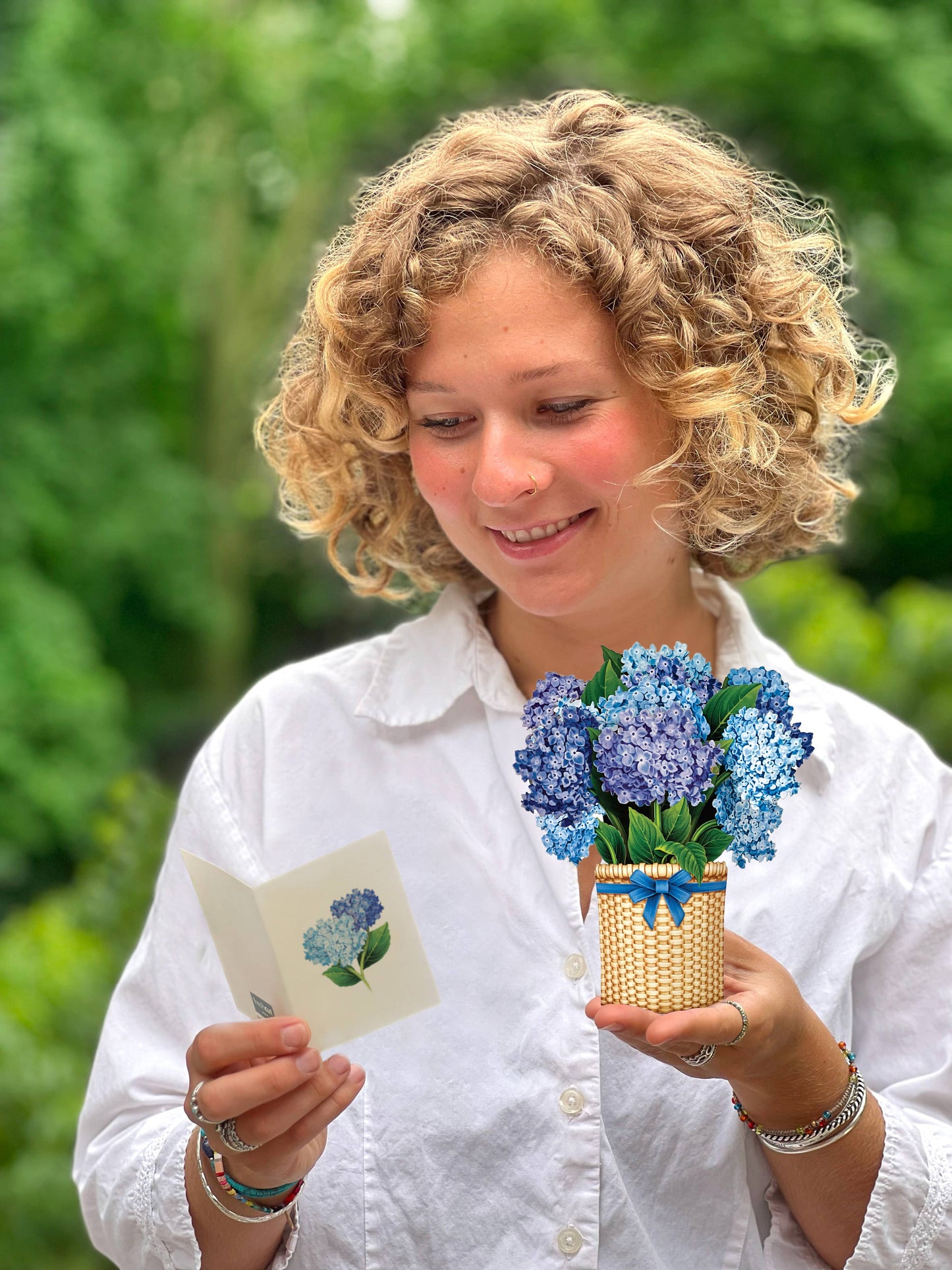 Mini Nantucket Hydrangeas Pop-up Greeting Cards