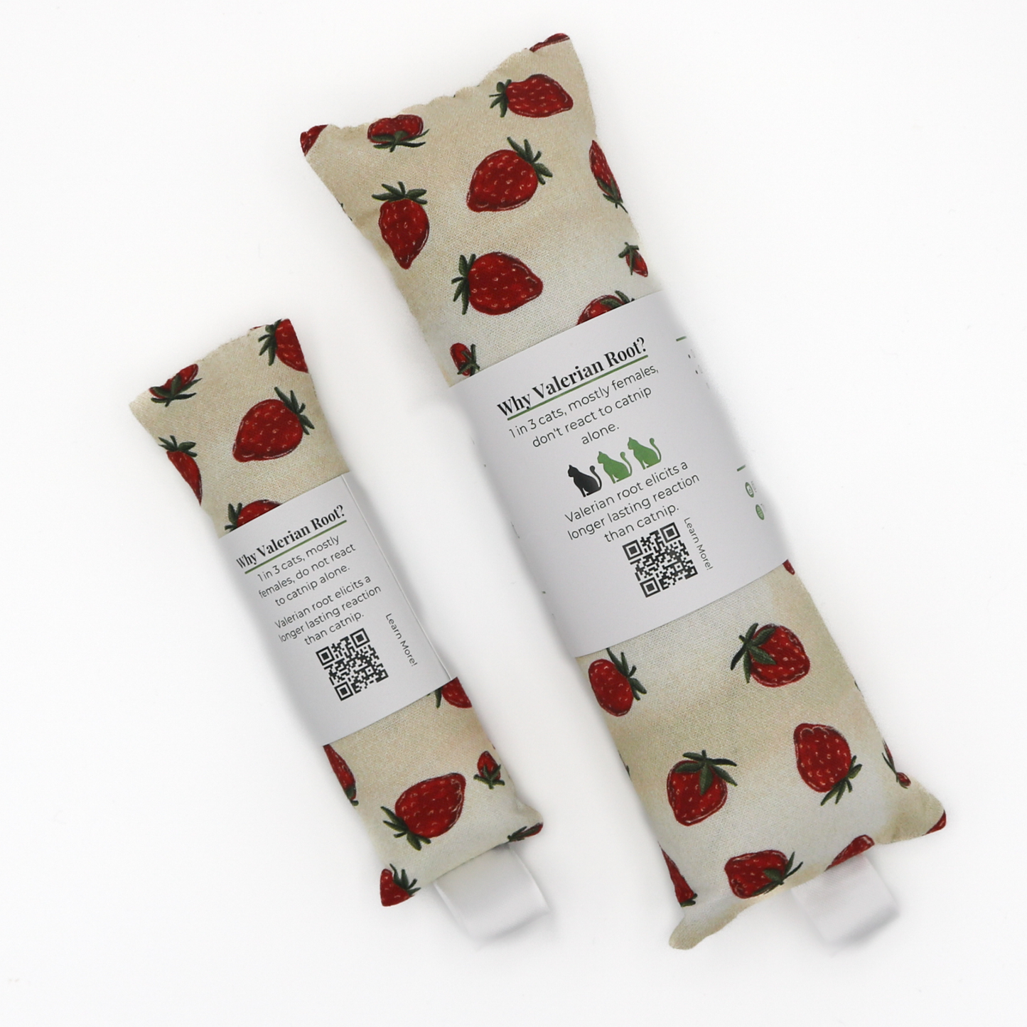 Strawberry |  Catnip with Valerian Root Cat Toys | Cat Kicker