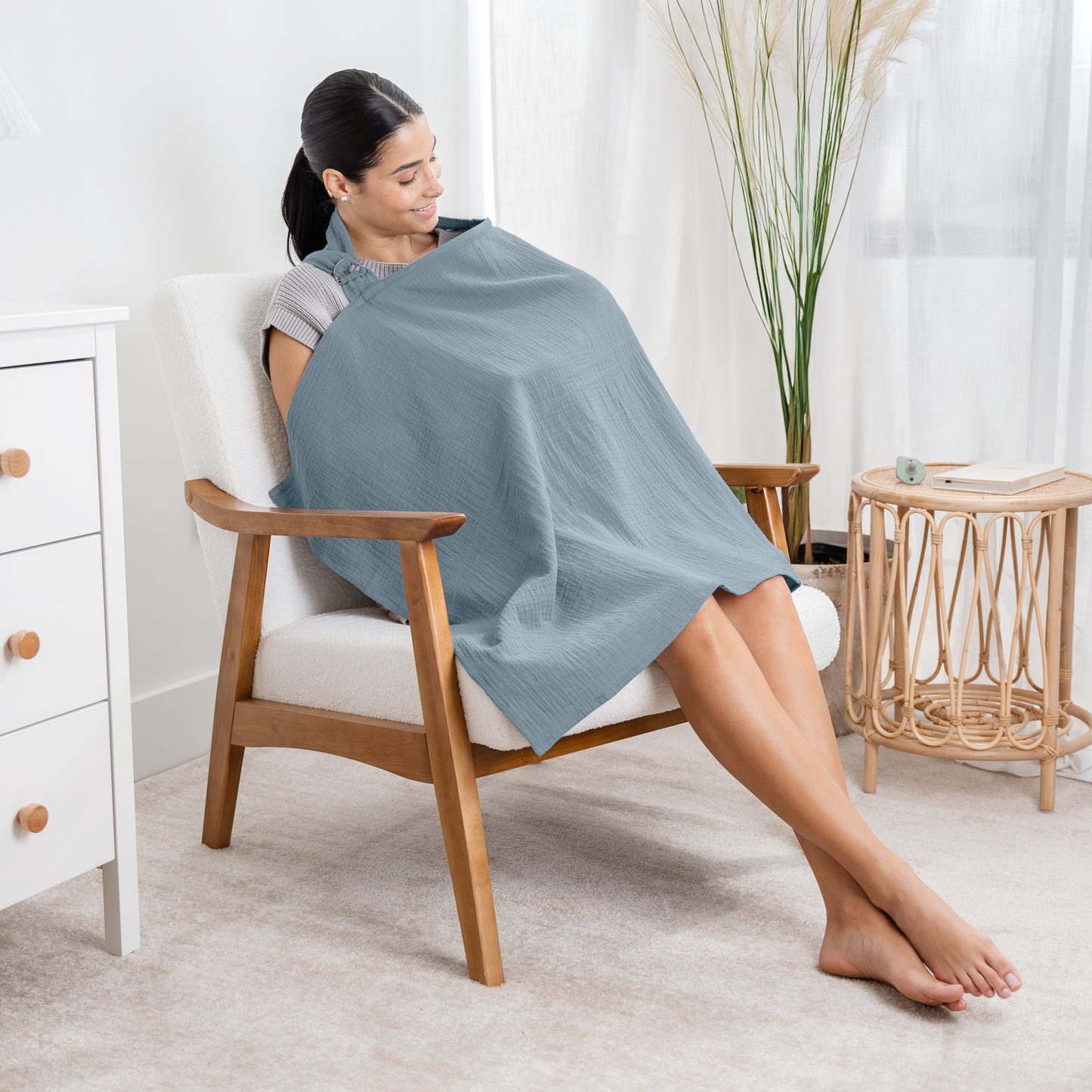 Muslin Nursing Cover, Soft Baby Nursing Scarf