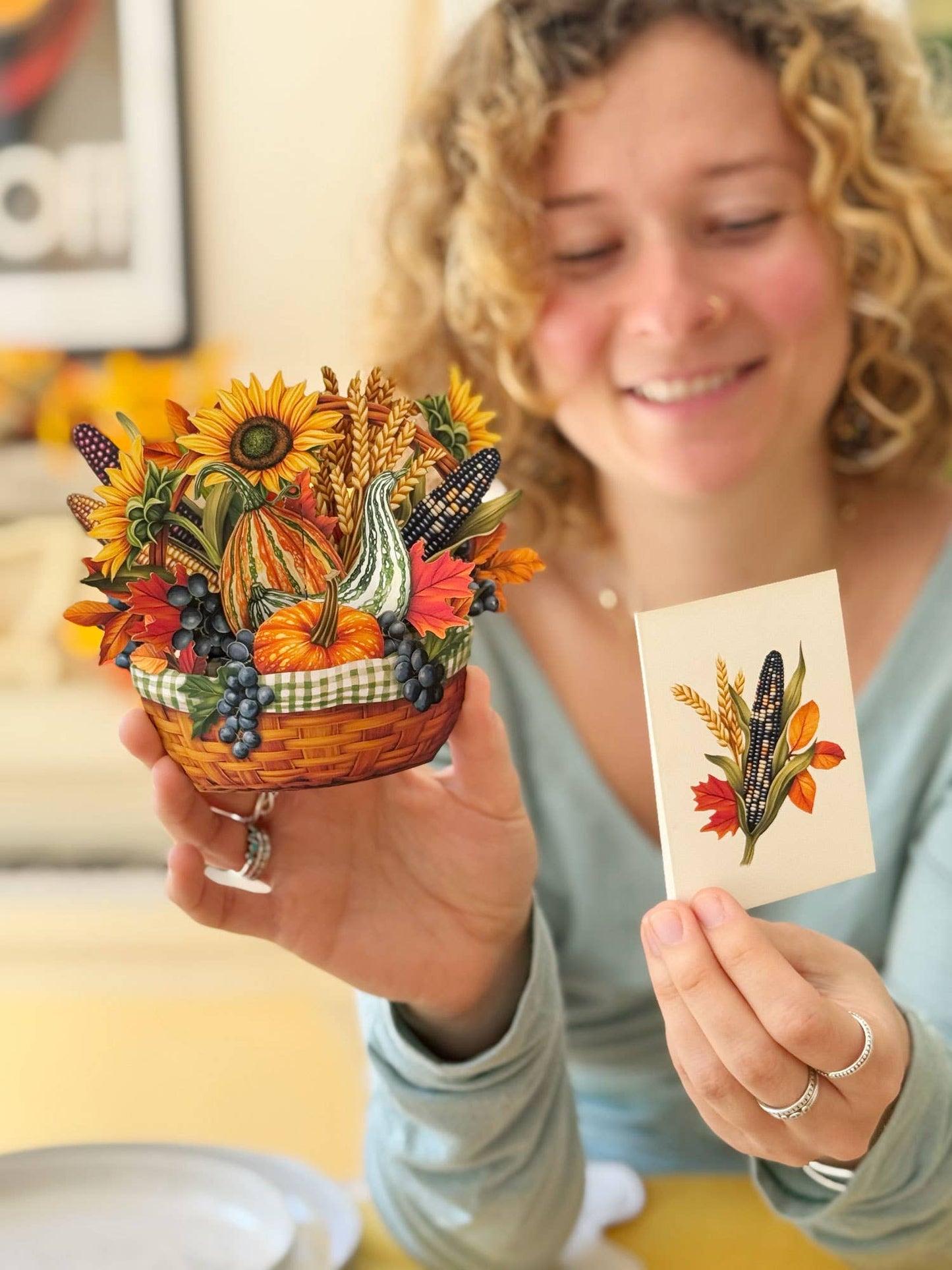 Mini Golden Harvest Pop-up Greeting Cards