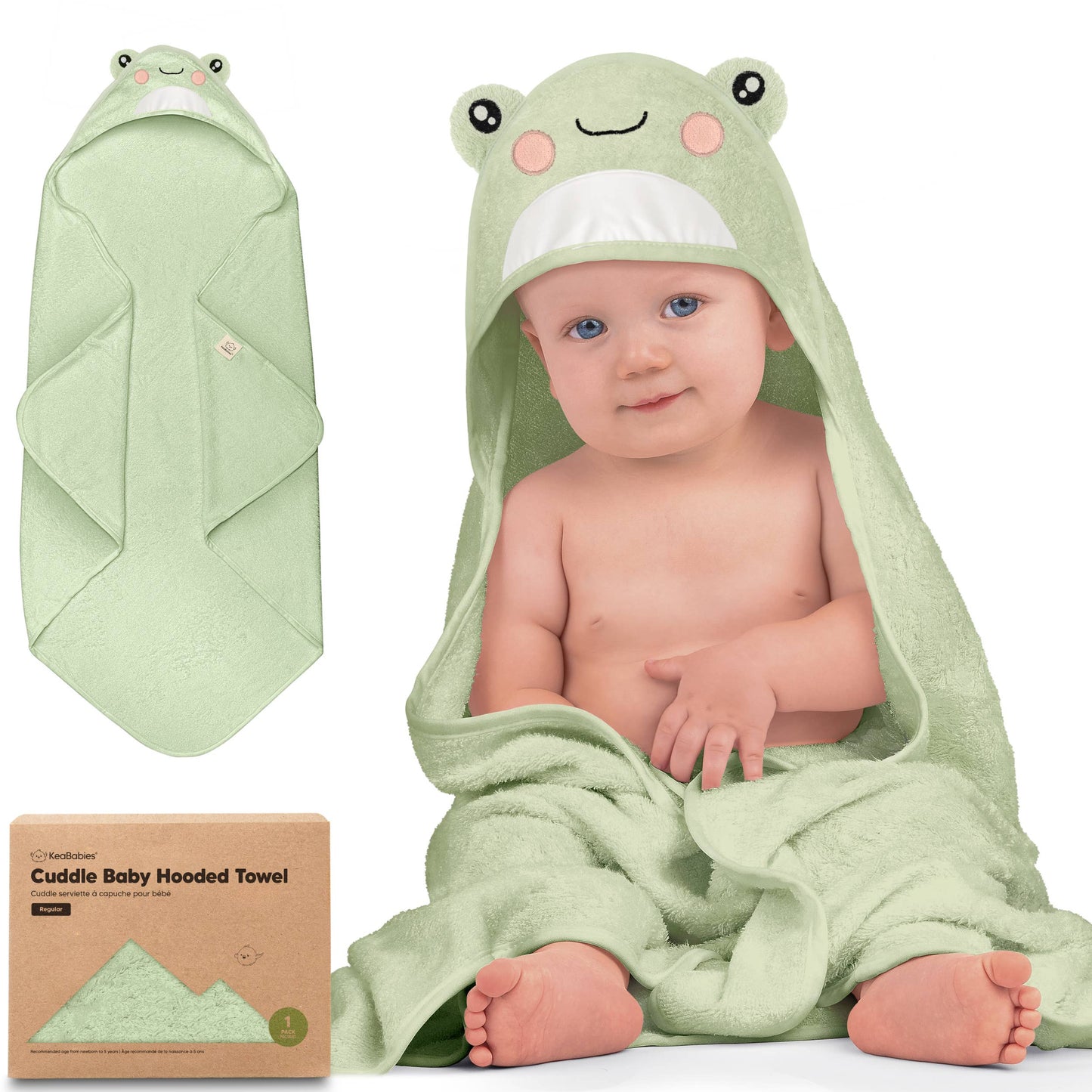 KeaBabies Cuddle Baby Hooded Towel
