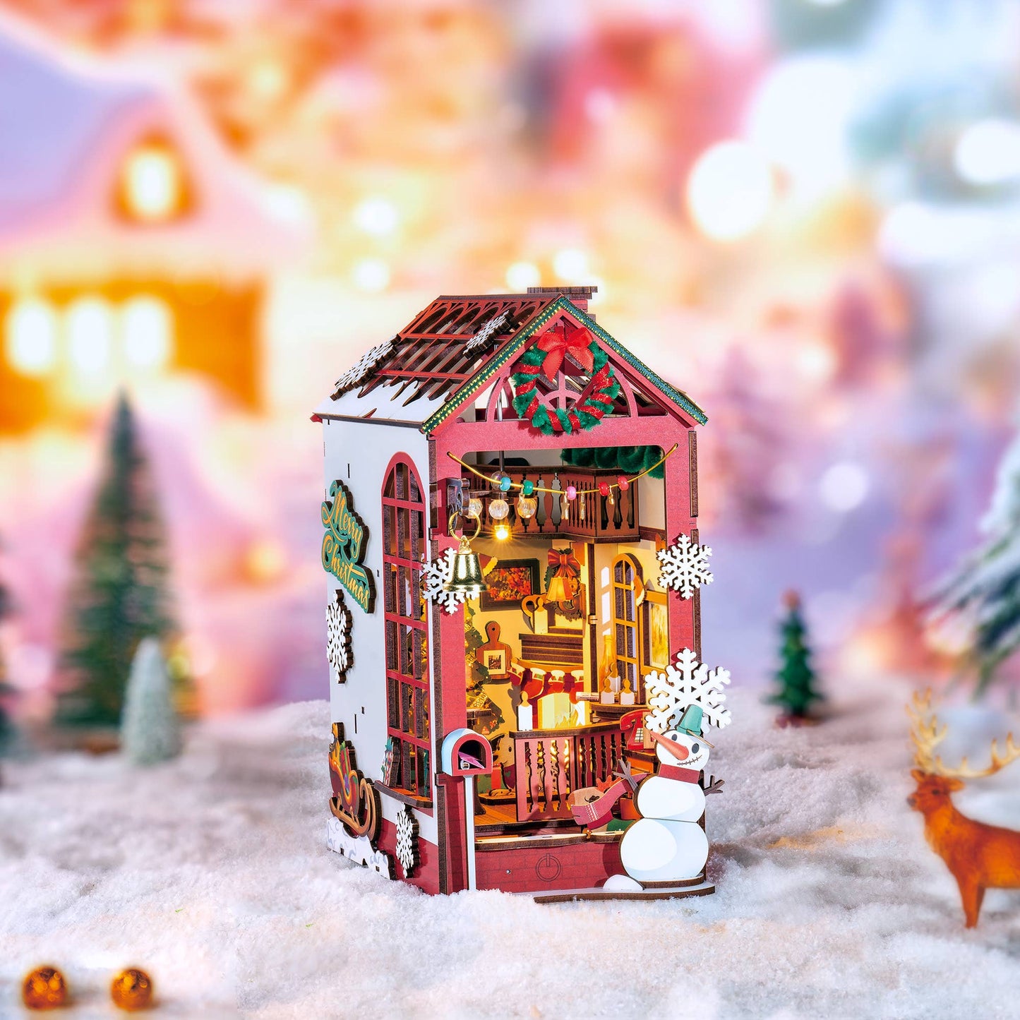 DIY Book Nook Kit: Christmas Indoor Scene