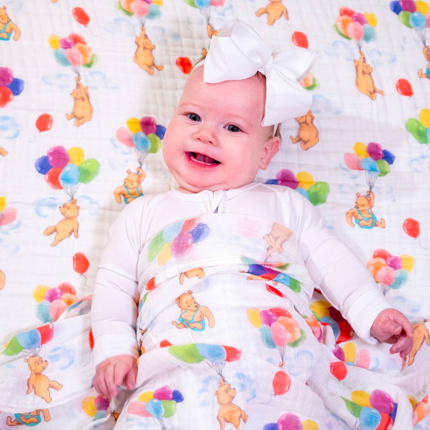 Baby Muslin Swaddle Blanket 47x47 Up, Up & Bear!