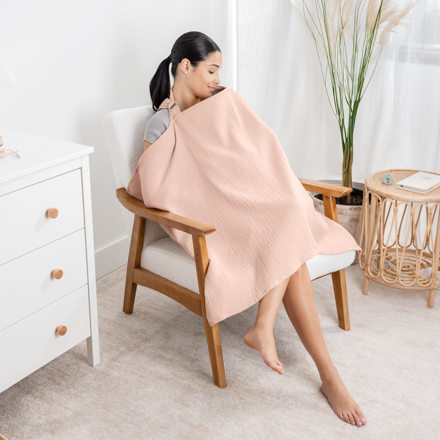 Muslin Nursing Cover, Soft Baby Nursing Scarf