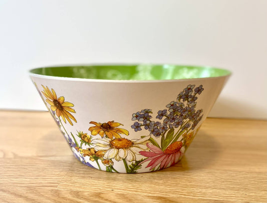 Wildflower Floral Serving Salad Pasta Bowl
