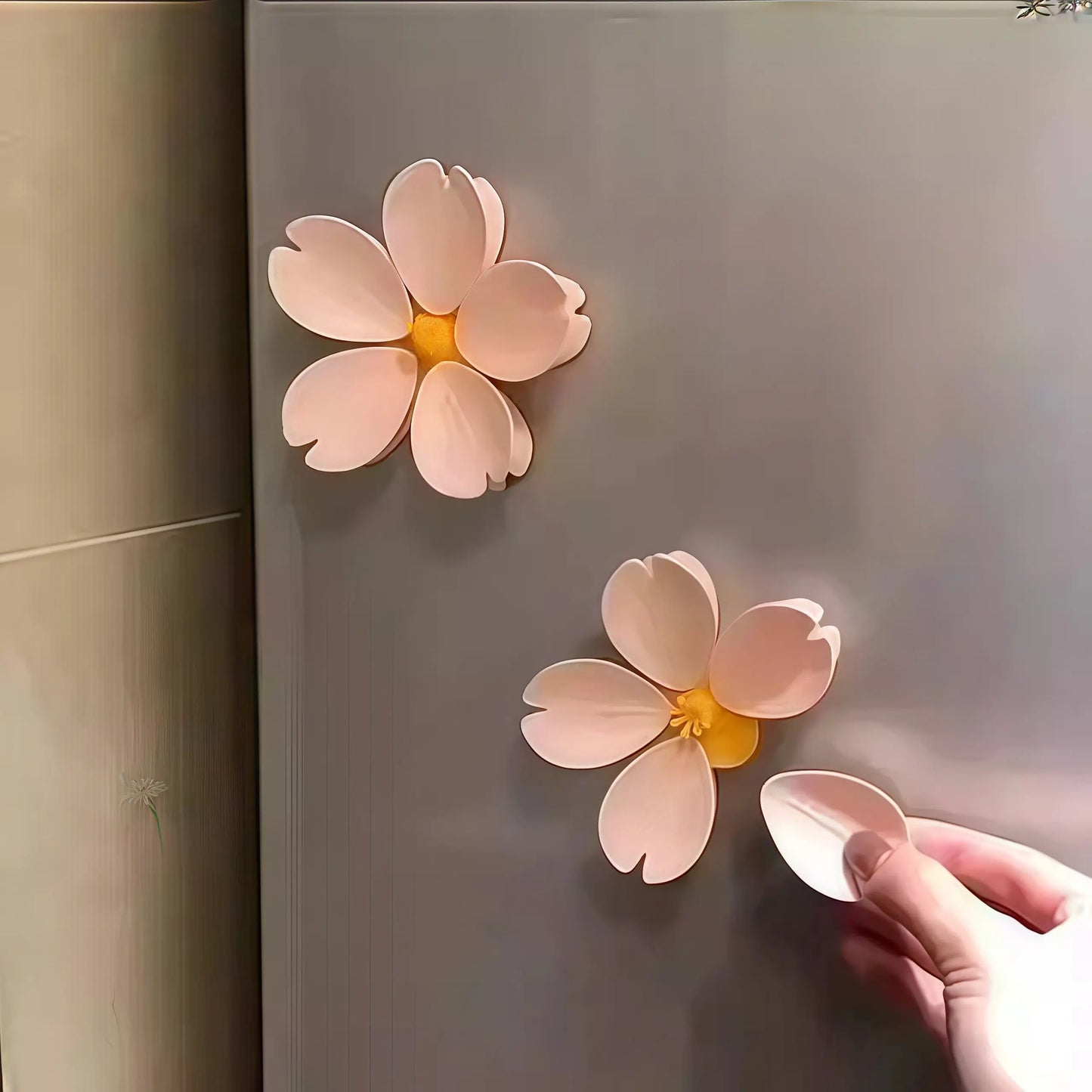 Cherry Blossom Magnetic Bag Clips (5 Removable Petals)