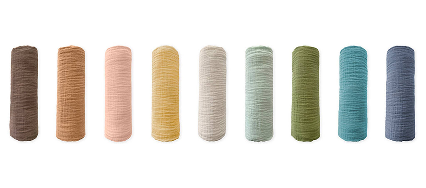 Green Turtle Muslin Swaddle Blanket, Premium Cotton