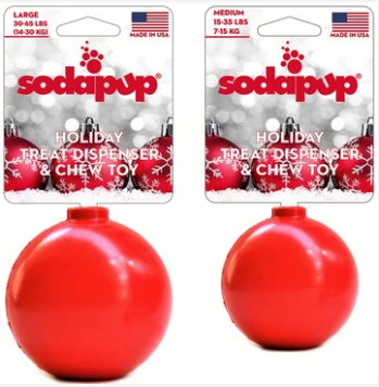 SP Christmas Ornament - Chew Toy - Treat Dispenser- Red
