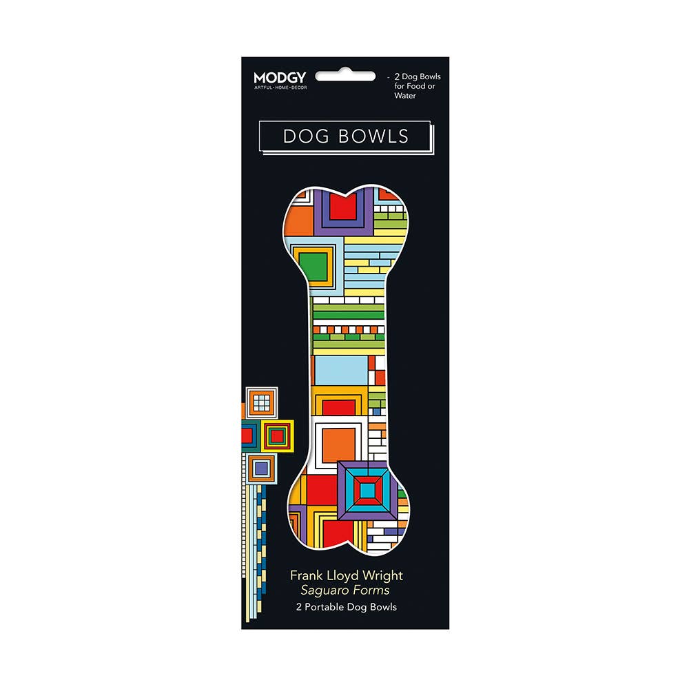 Frank Lloyd Wright Saguaro Forms Dog Bowls