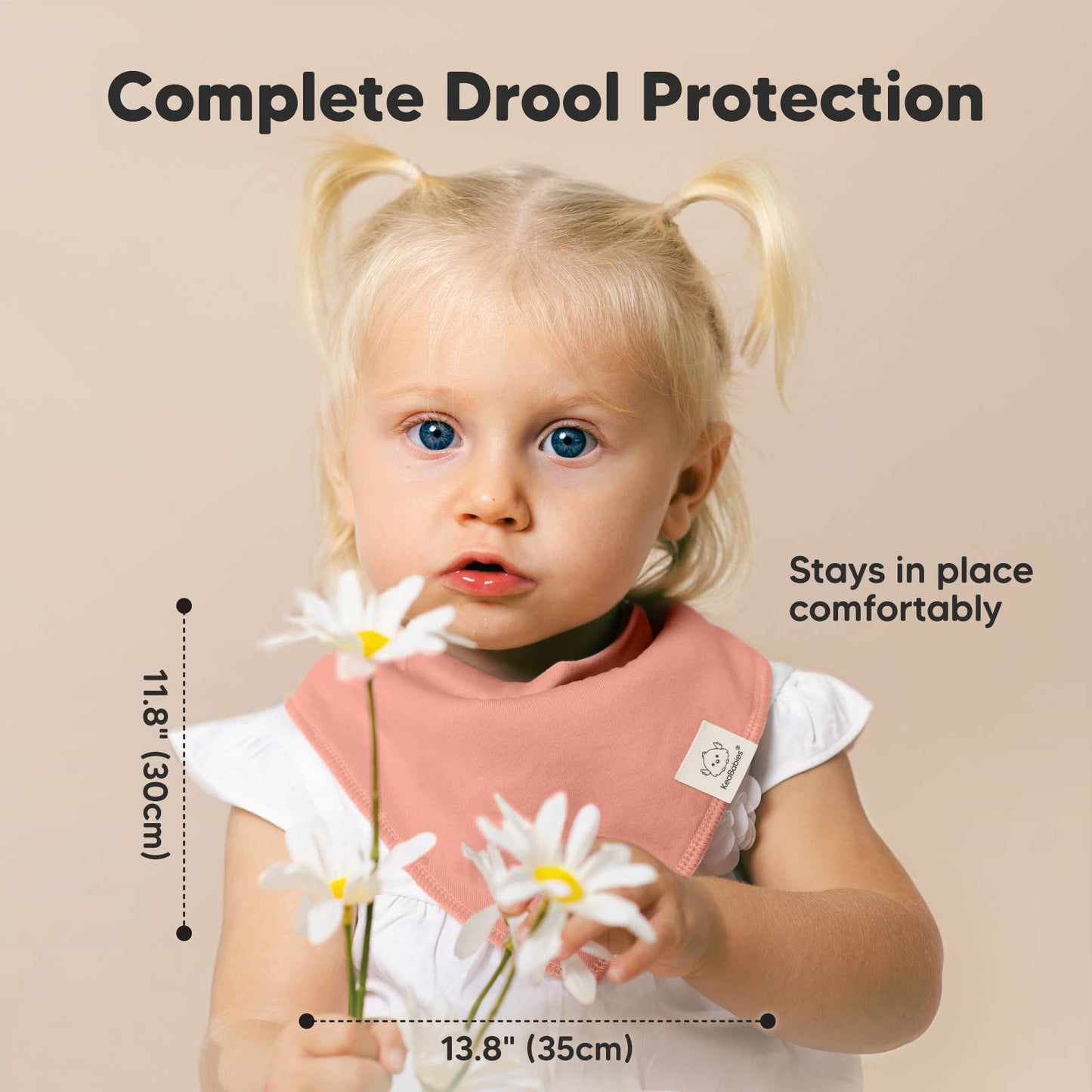 8-pack Baby Bandana Bibs for Girls and Boys