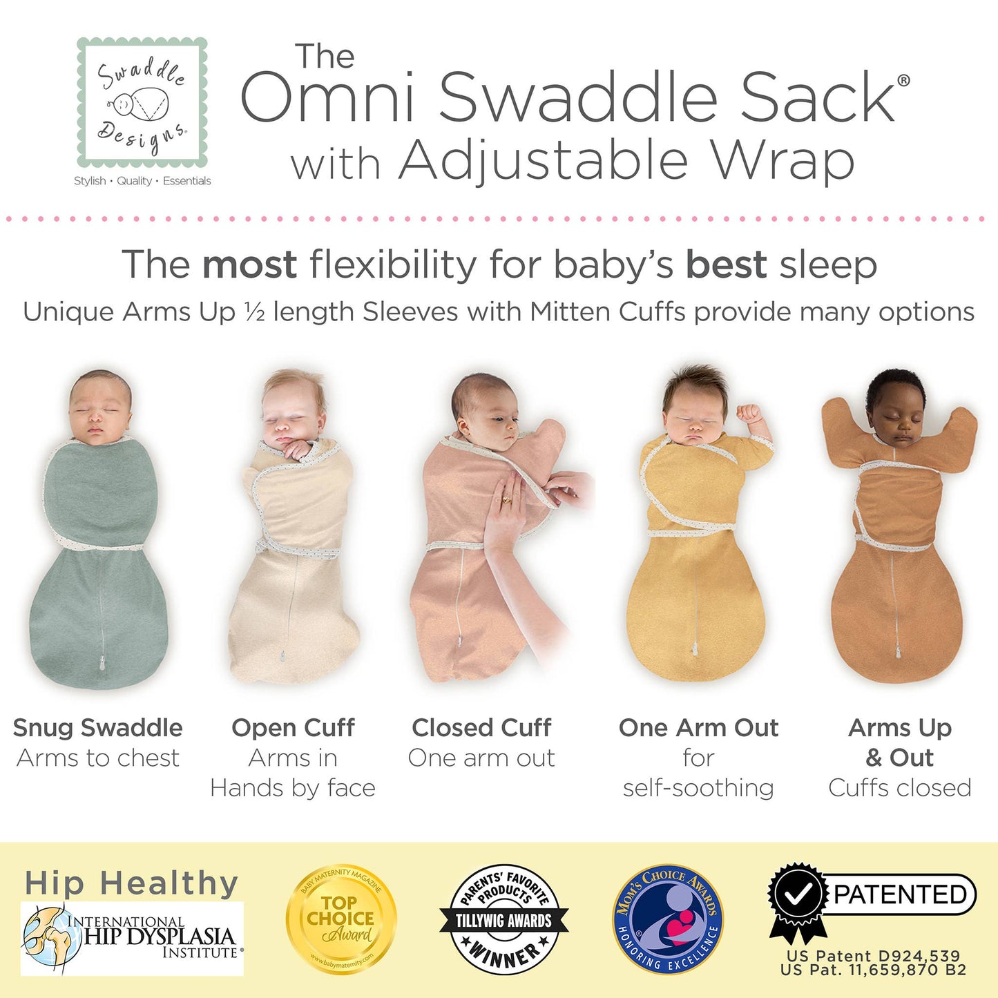 Omni Swaddle Sack, Heathered Teal