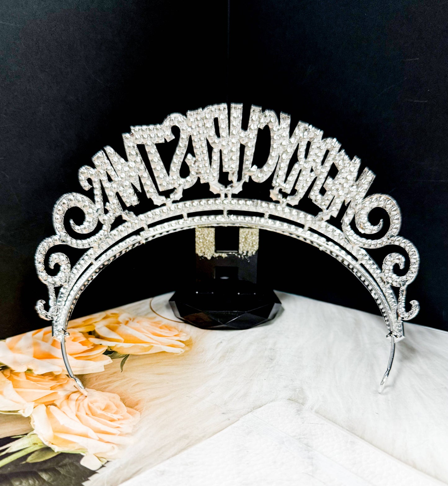 Merry Christmas Crown, Silver Crown, Christmas Tree Decor