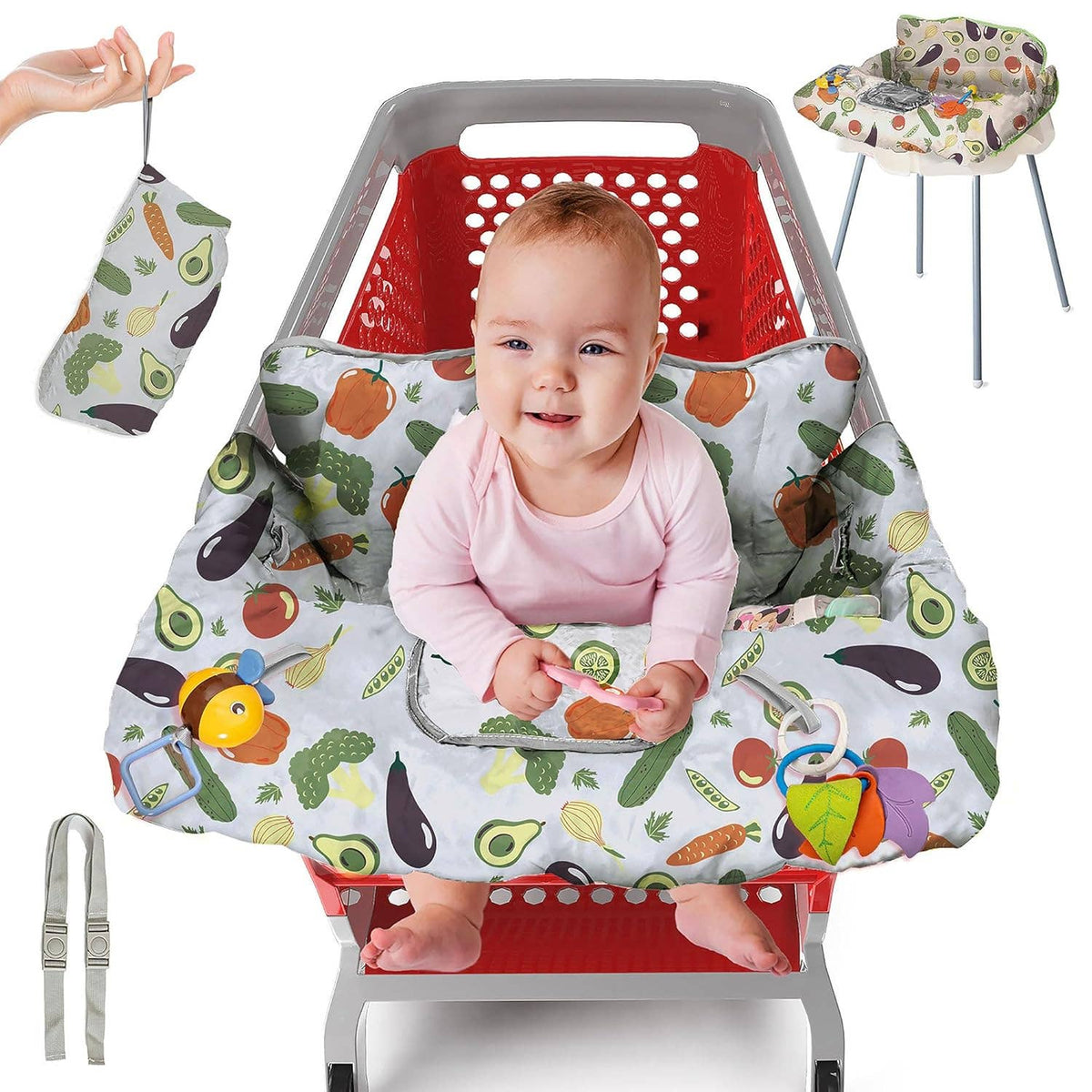 Pillani Shopping Cart Cover for Baby 2-in-1 High Chair Cover