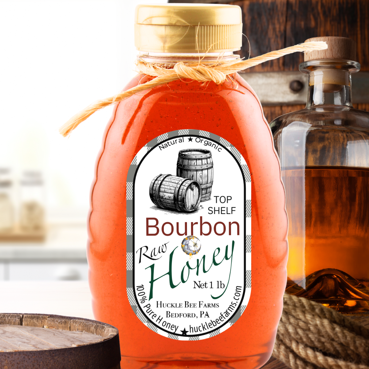 Bourbon Infused Raw Honey