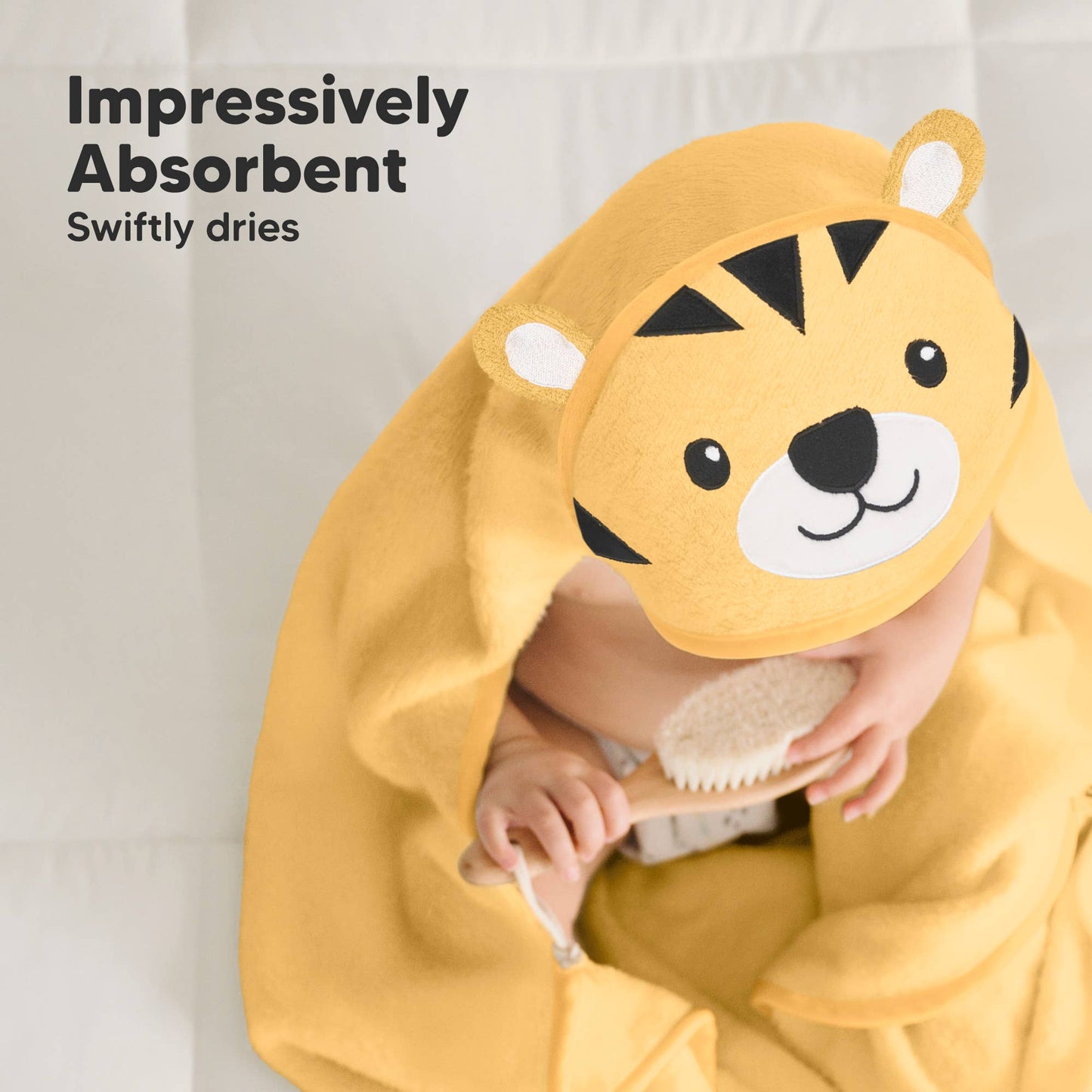 Tiger Cuddle Baby Hooded Towel