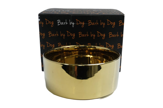 Luigi Luxe Gold Dog Bowl