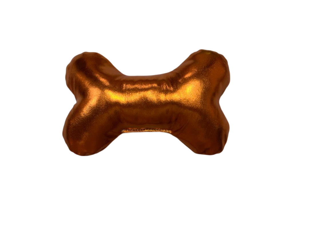 Gleam Orange Bone Dog Toy