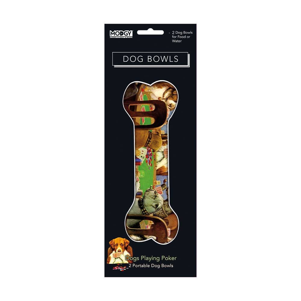 Dogs Playing Poker Dog Bowls