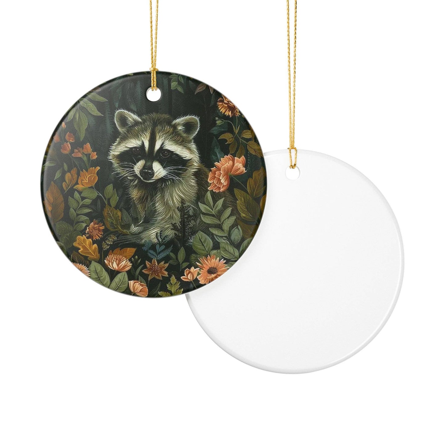 Raccoon, William Morris Christmas Ornament