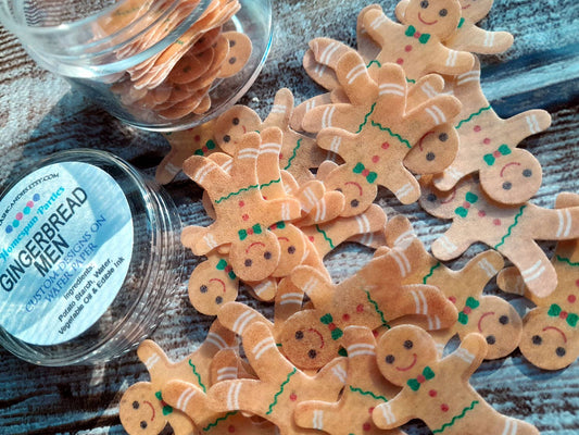 Mini Gingerbread Men Wafer Paper Edible Cake Decorations