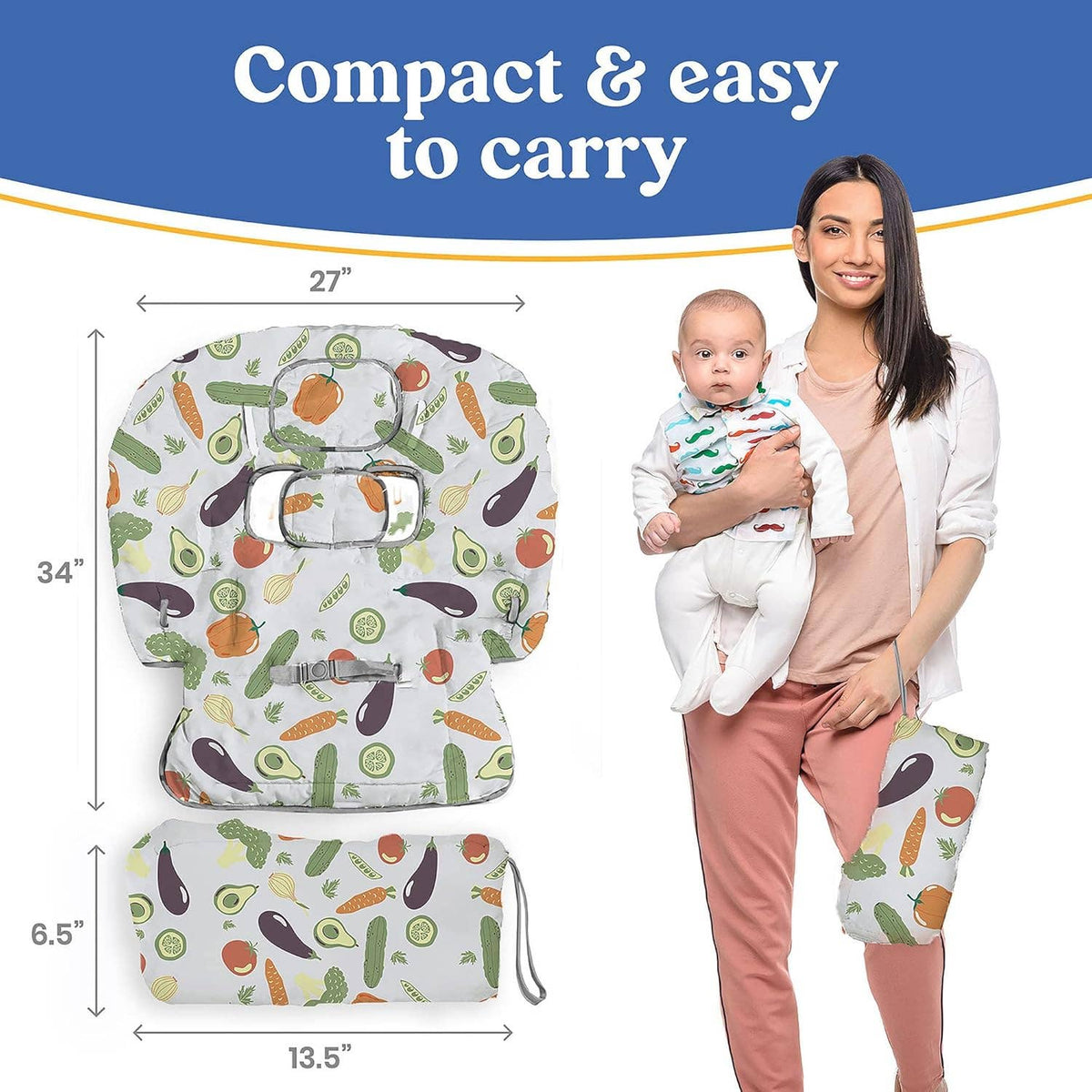Pillani Shopping Cart Cover for Baby 2-in-1 High Chair Cover