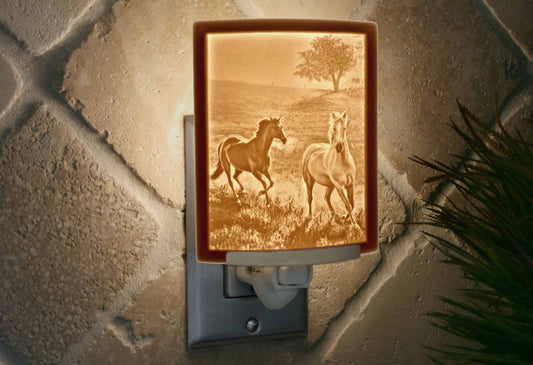 Morning Run Porcelain Lithophane Night Light