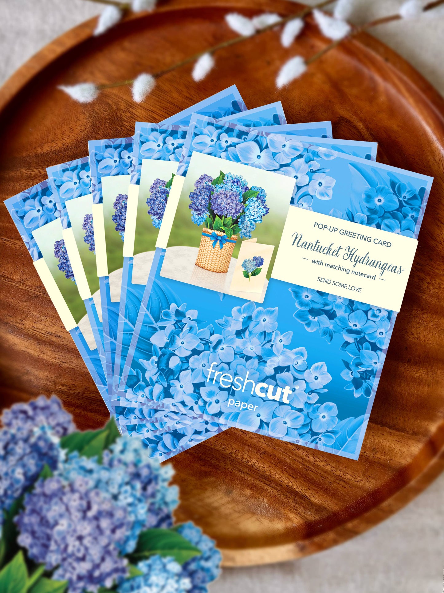 Mini Nantucket Hydrangeas Pop-up Greeting Cards