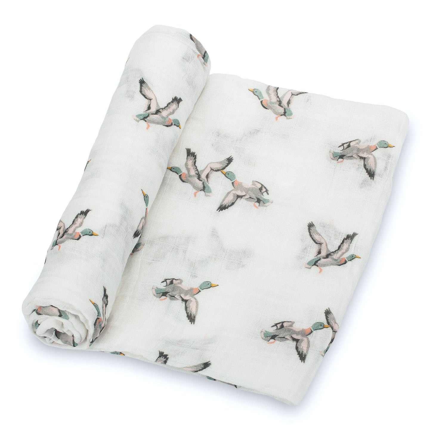 Baby Muslin Swaddle Blanket 47x47 Quackin Up Mallard Duck