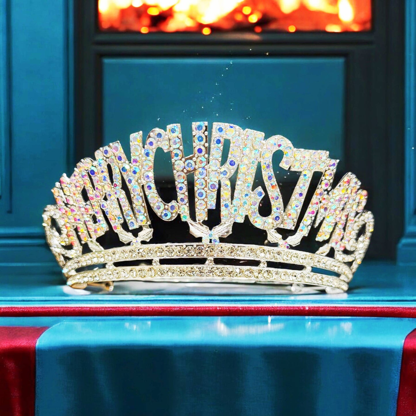 Merry Christmas Crown, Silver Crown, Christmas Tree Decor