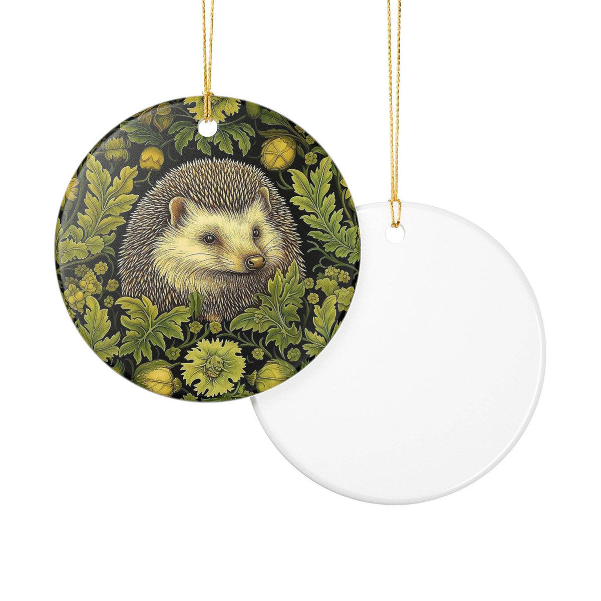 Hedgehog William Morris Christmas Ornament