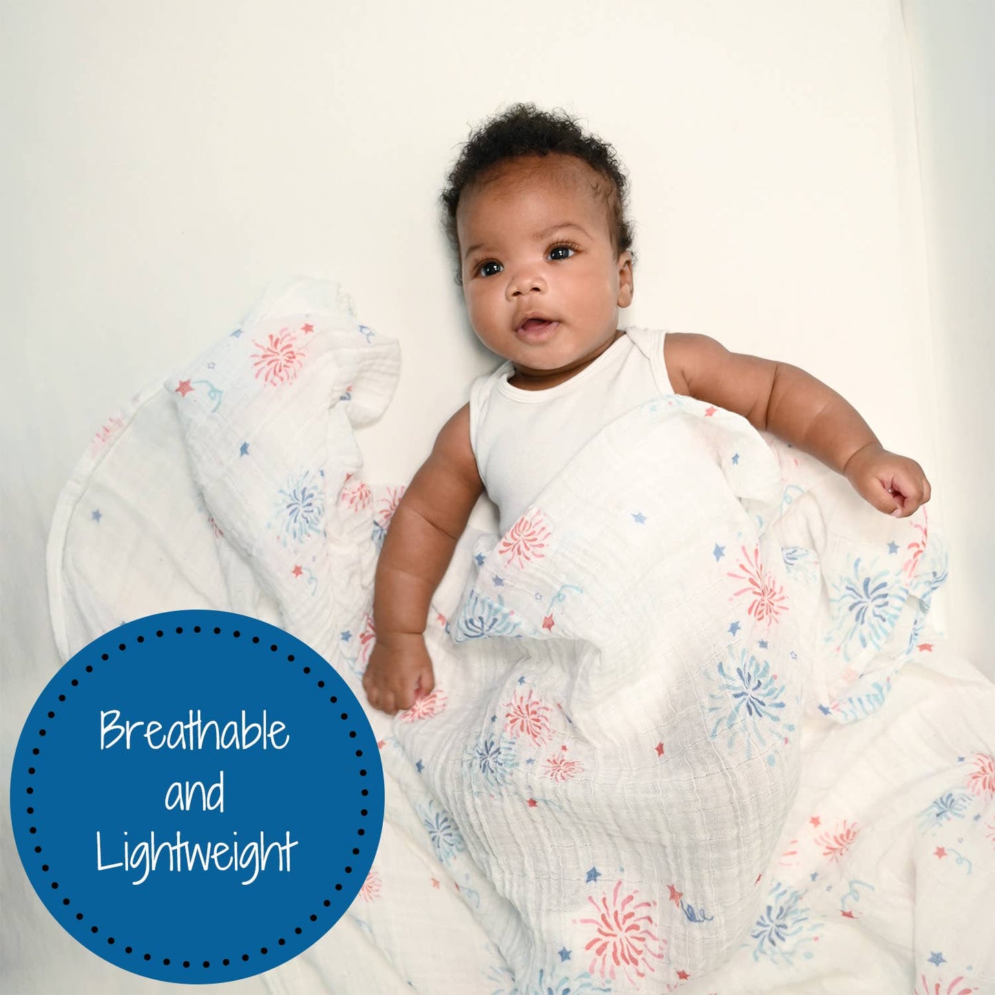 Baby Muslin Swaddle Blanket 47x47 You're a Firework