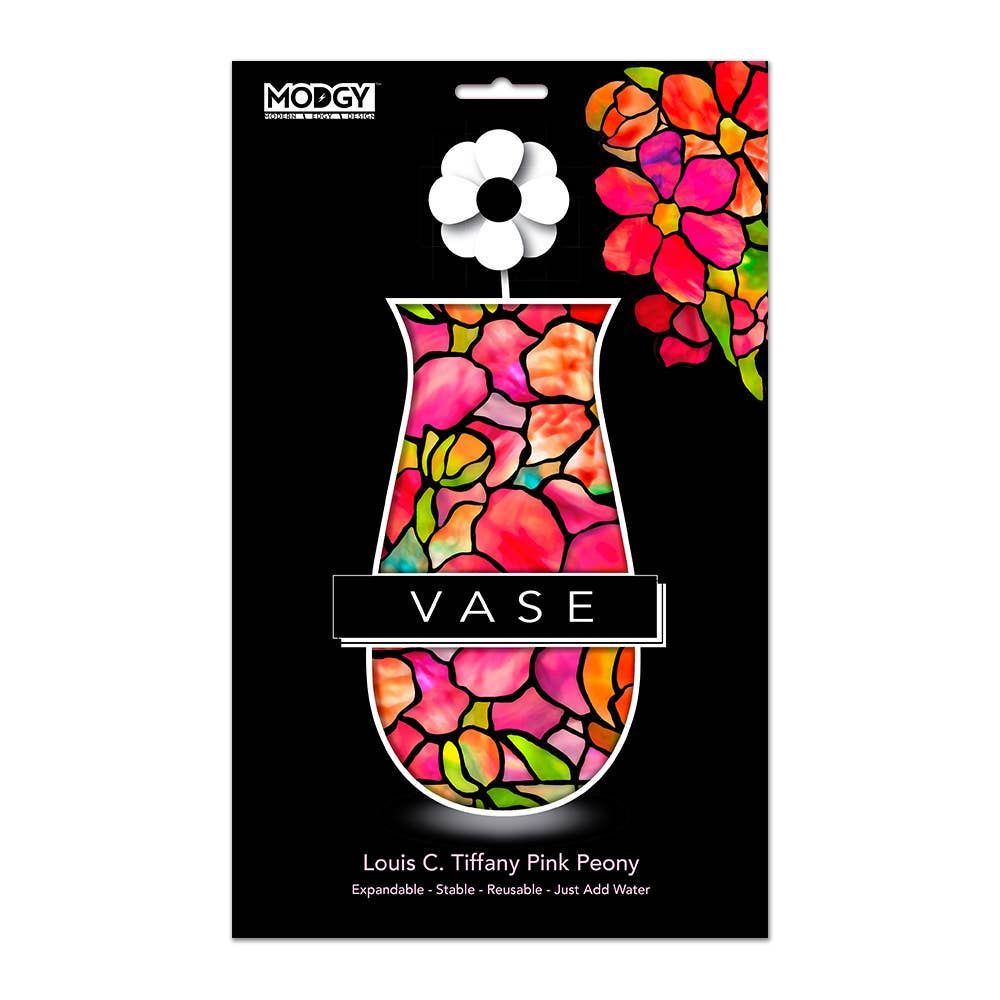 Modgy Expandable Vase - Louis C. Tiffany Pink Peony
