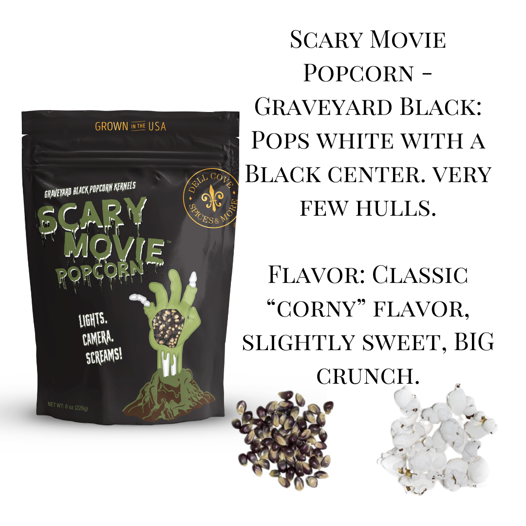 Scary Movie Popcorn - Graveyard Black Halloween Popcorn