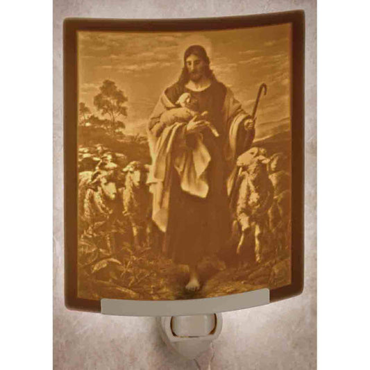 Good Shepherd Porcelain Lithophane Night Light