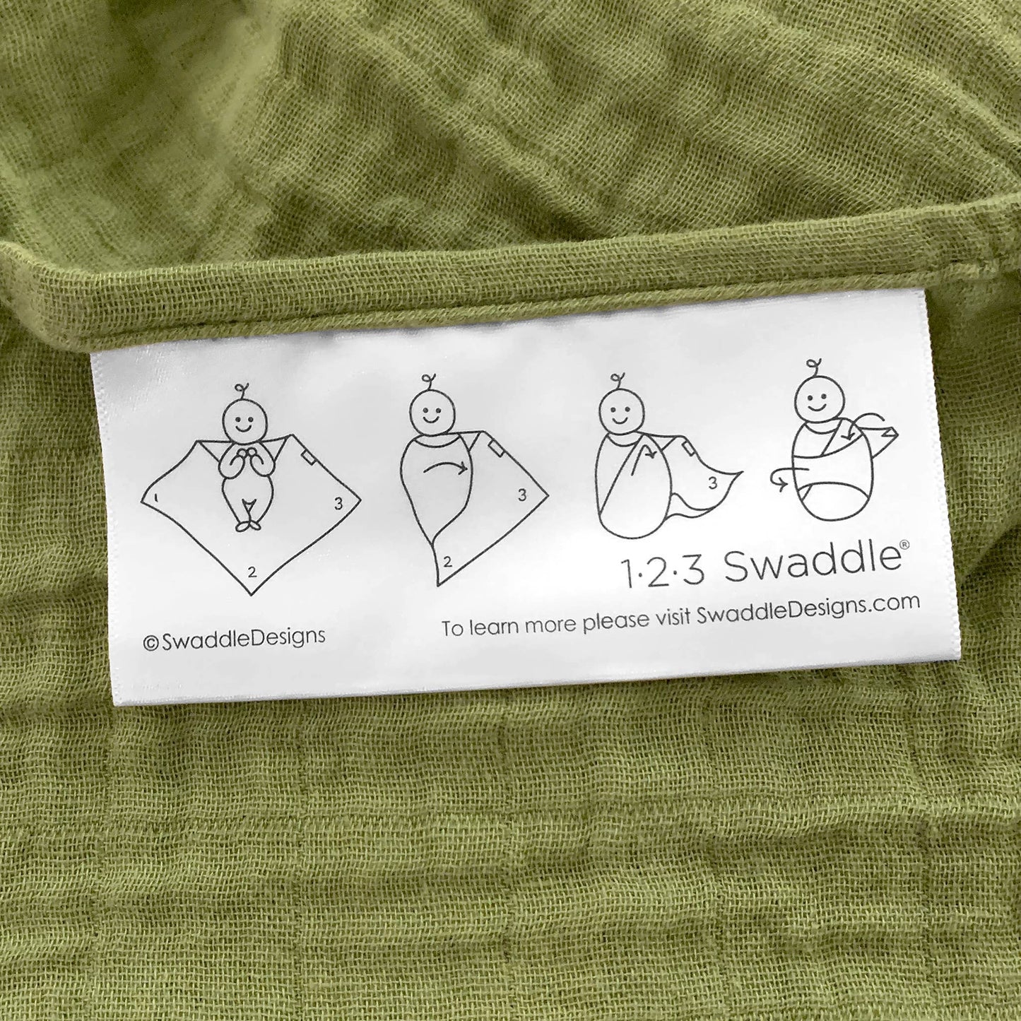 Green Turtle Muslin Swaddle Blanket, Premium Cotton