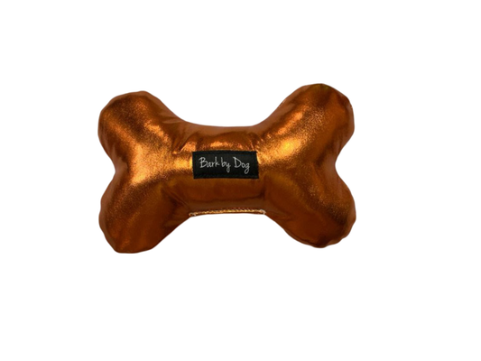 Gleam Orange Bone Dog Toy
