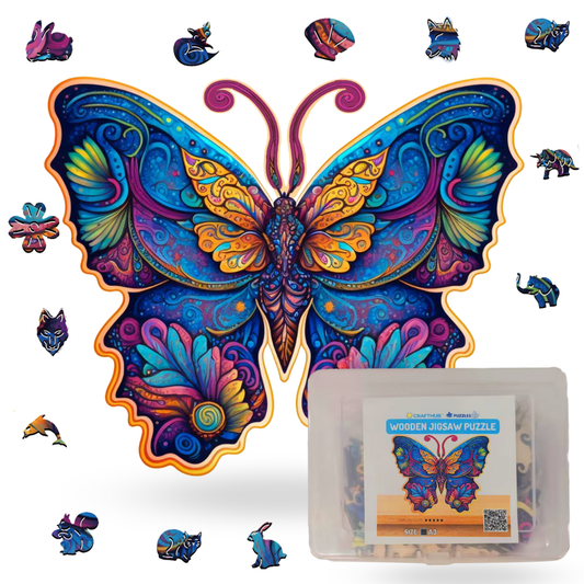 Charming Butterfly Wooden Jigsaw Puzzle - Artistic
