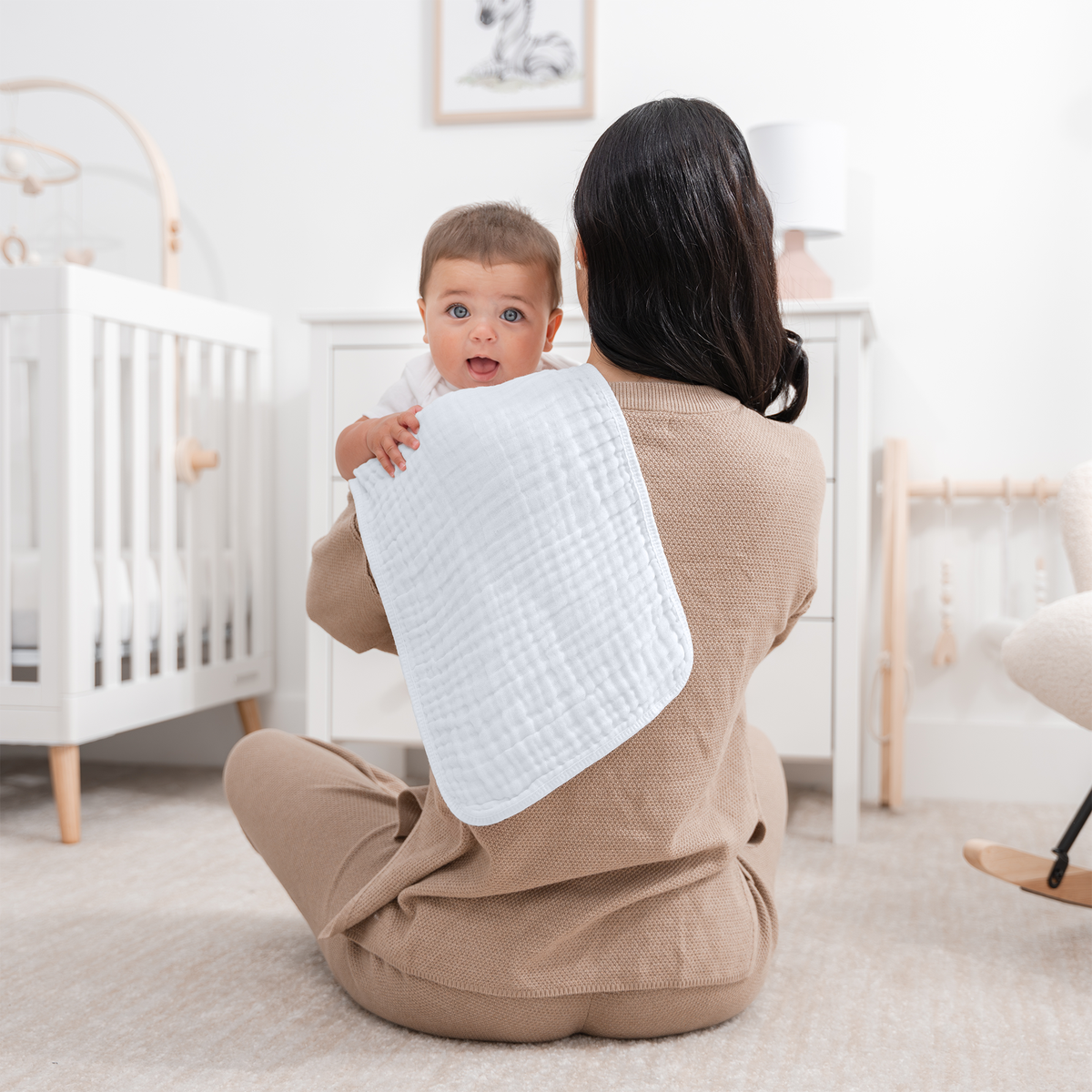 Baby Burp Cloths - 100% Muslin Cotton by Comfy Cubs