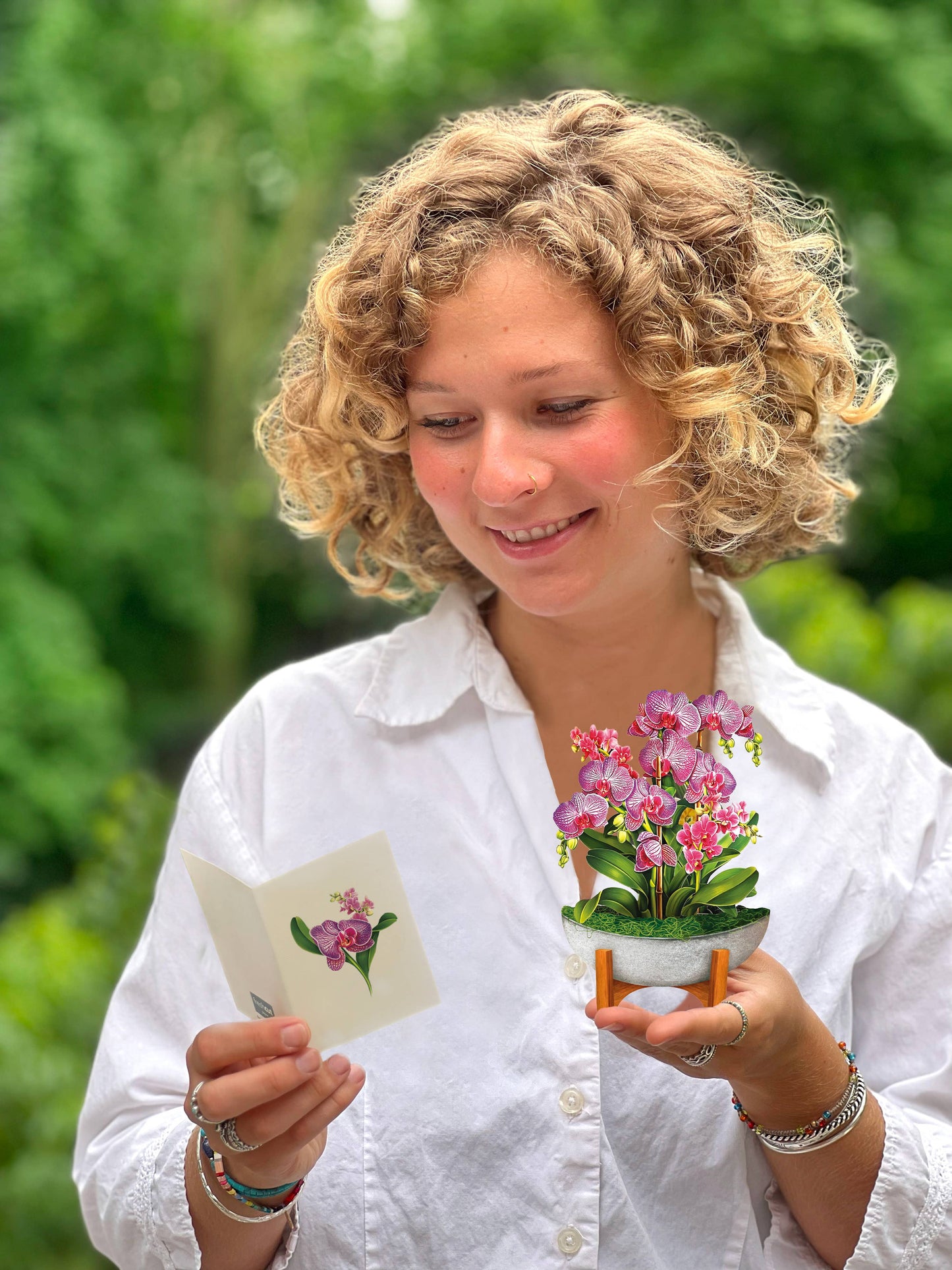 Mini Orchid Oasis Pop-up Greeting Cards