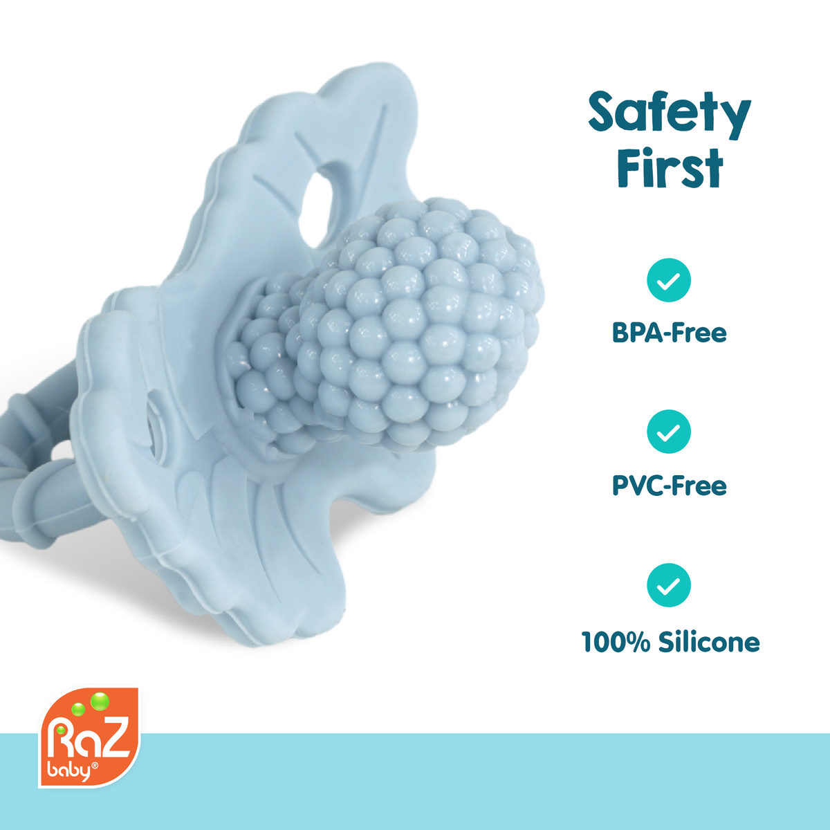 RaZberry Silicone Teether 2PK - Black & White