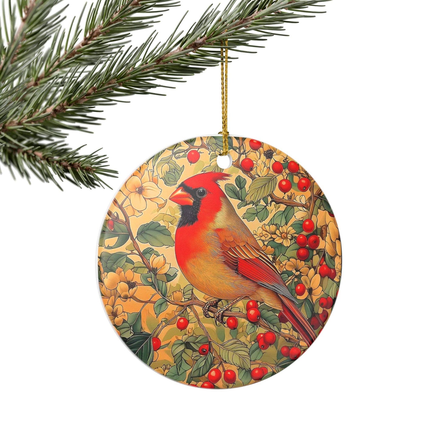 Christmas Cardinal William Morris Christmas Ornament