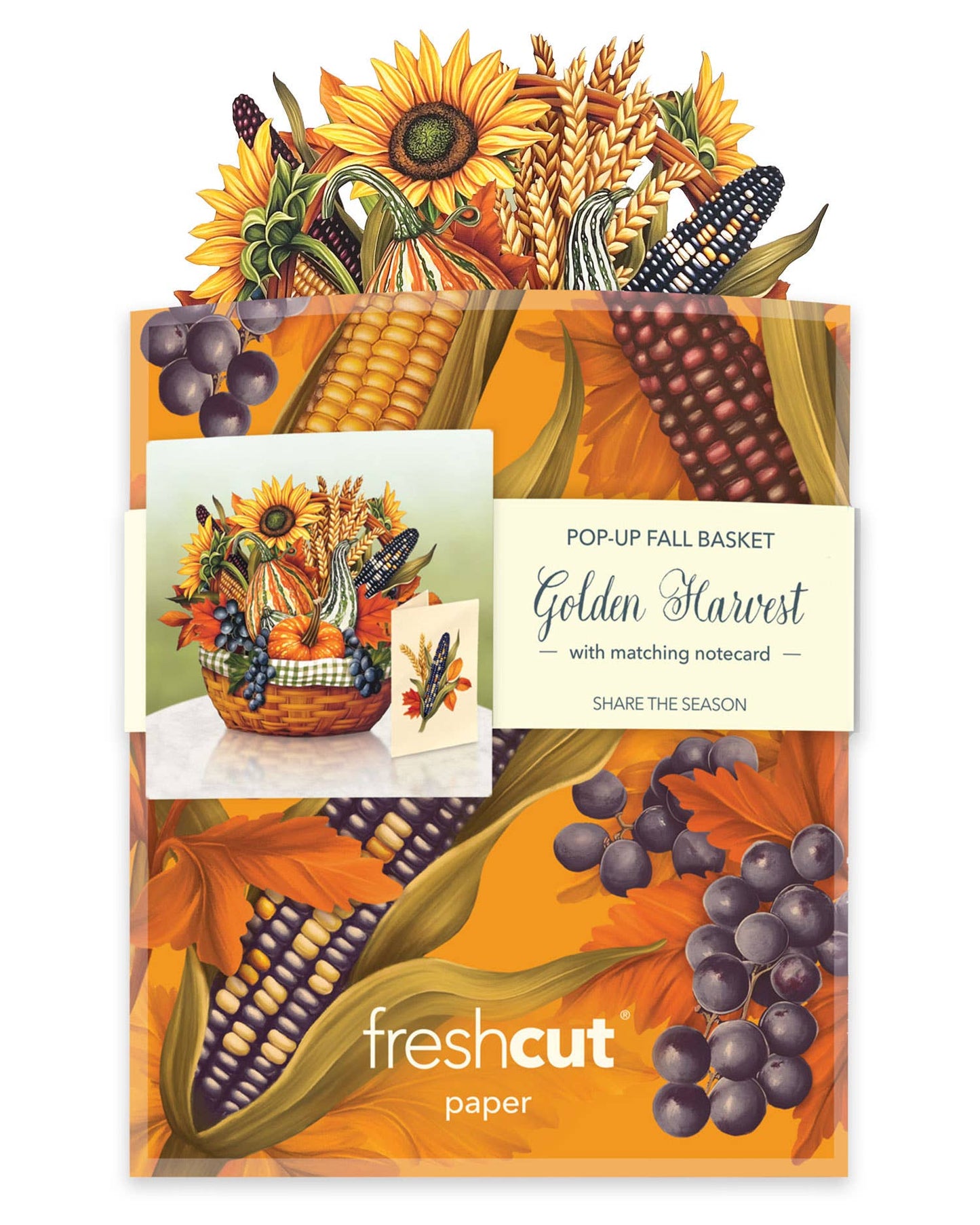 Mini Golden Harvest Pop-up Greeting Cards