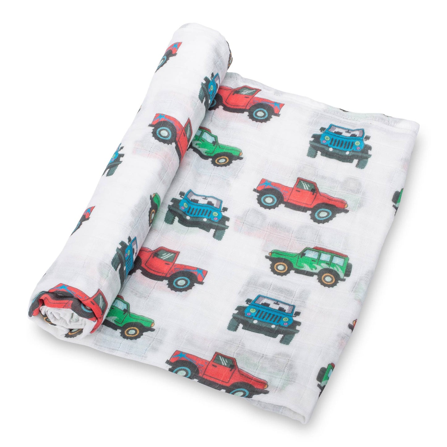 Baby Muslin Swaddle Blanket 47x47 Vroom Vroom Zoom