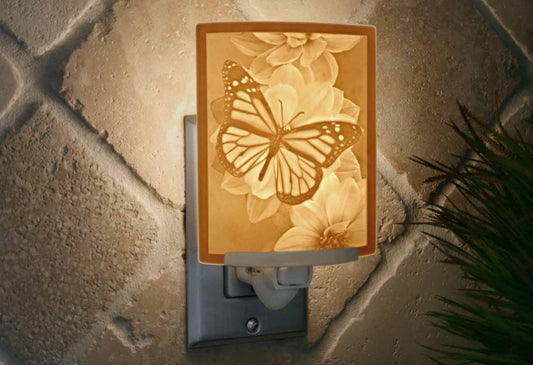 Butterfly Porcelain Lithophane Night Light