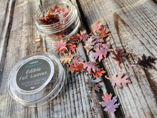 Fall Leaves Wafer Paper Edible Cake Decorations