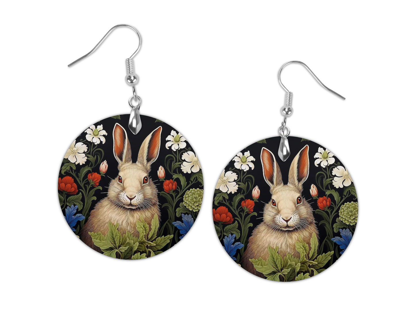 Rabbit William Morris Christmas Ornament