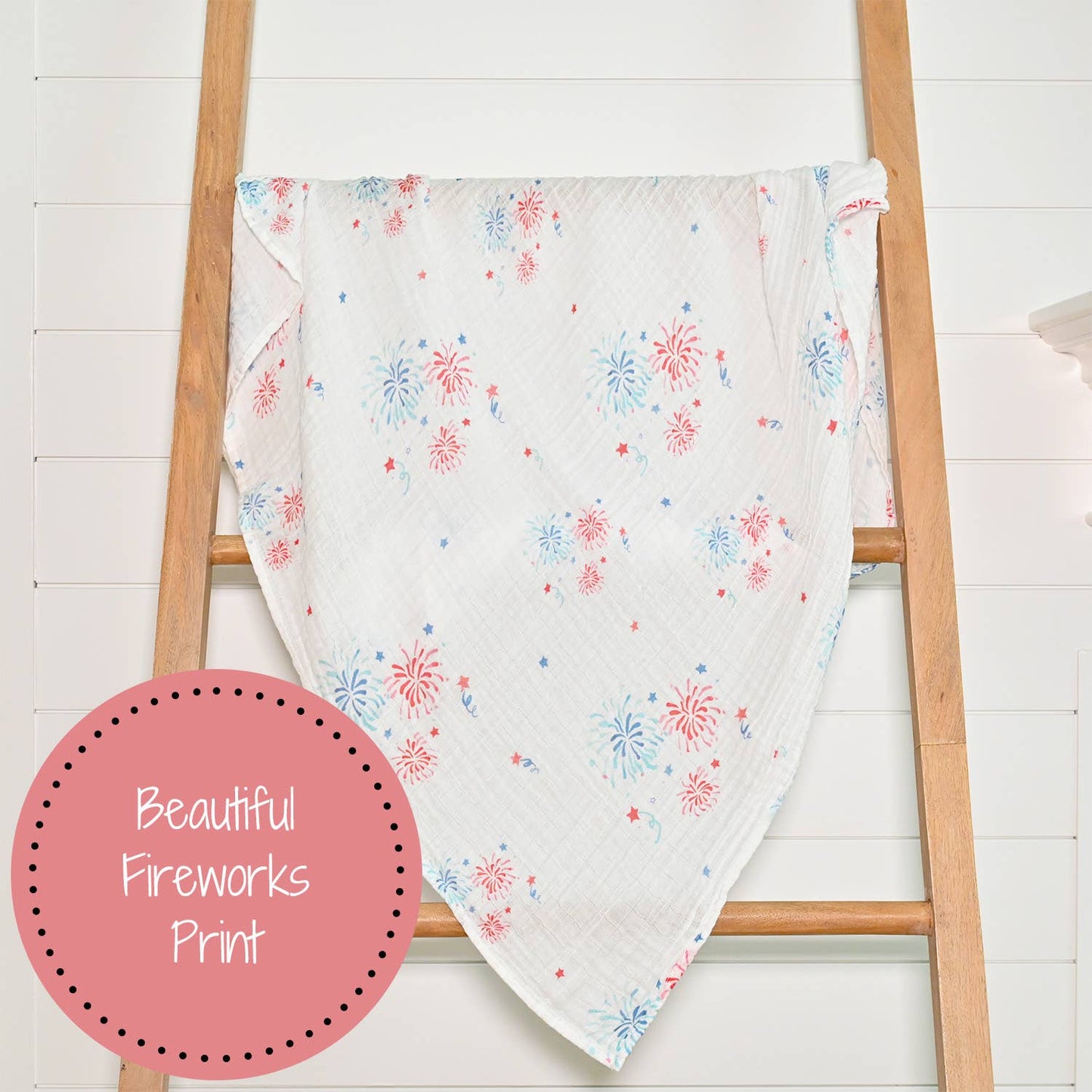 Baby Muslin Swaddle Blanket 47x47 You're a Firework